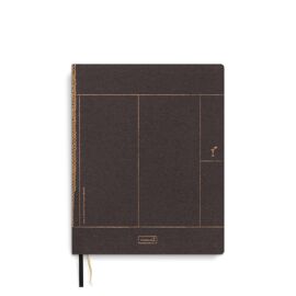 Linnen notebook A5 chocolate / Tinne + Mia